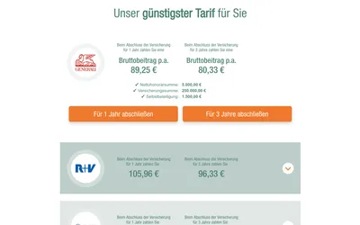 Versicherungs Vergleichrechner